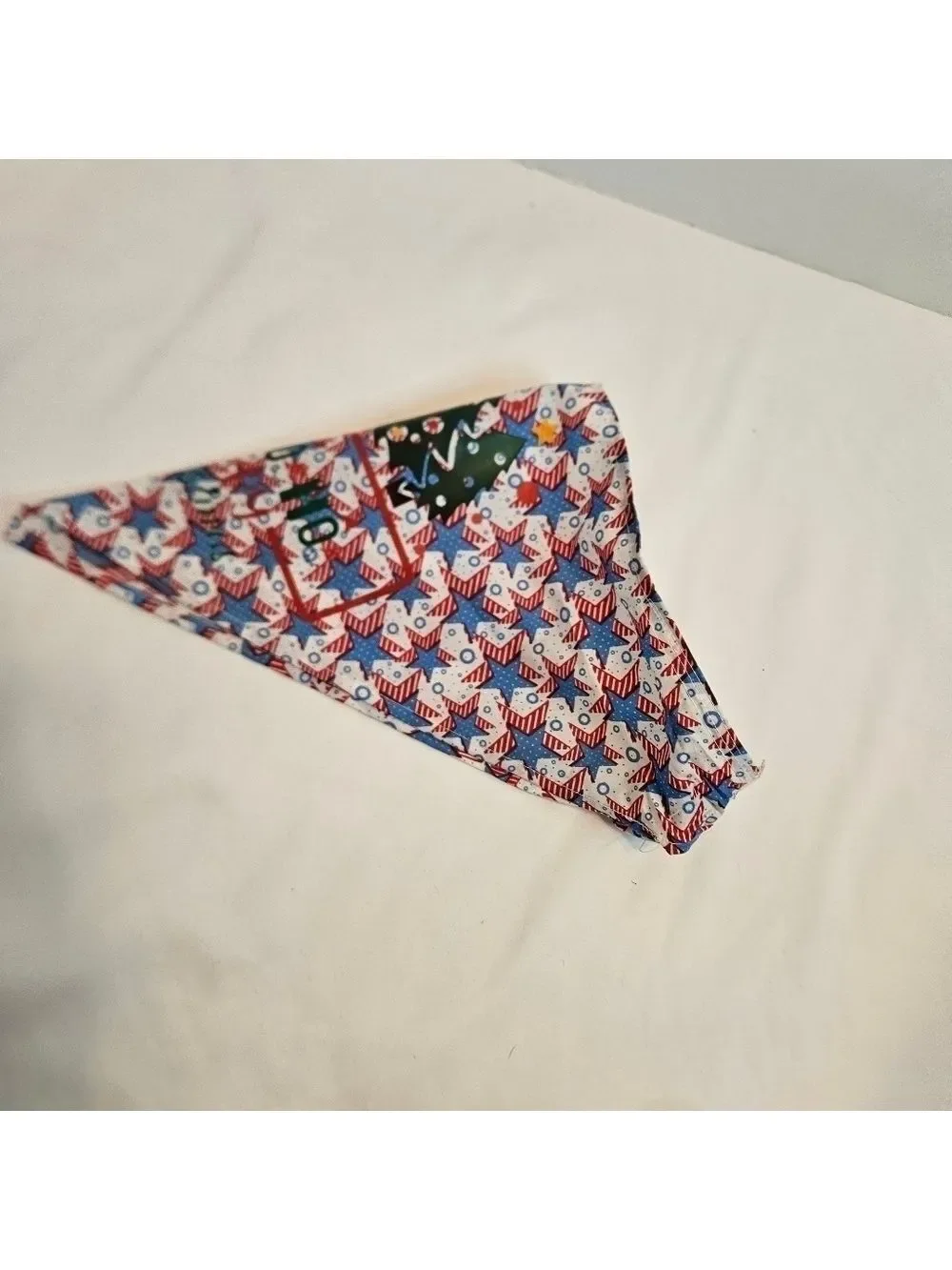 Upcycled Dog Bandana Christmas Trees heat transfer Ho Ho Ho Merry Christmas (M)